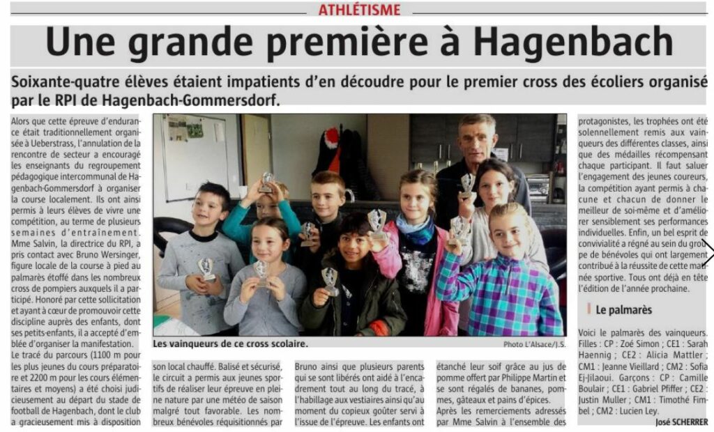 Cross du RPI - Hagenbach 2018