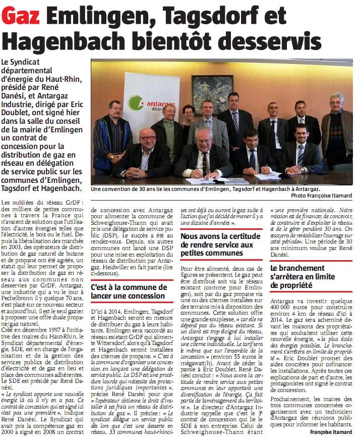 Gaz : Emlingen, Tagsdorf et Hagenbach bientôt desservis