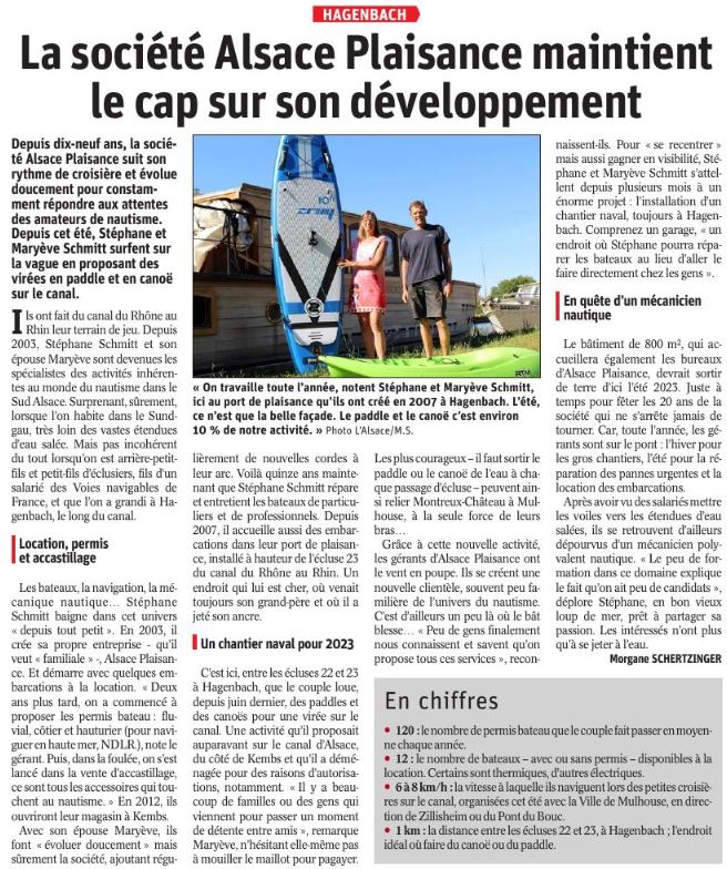 L'Alsace du 19 août 2022