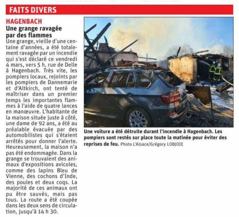 L'Alsace du samedi 5 mars 2022