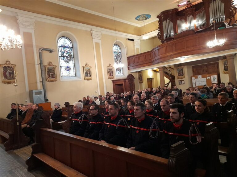 Messe de la Sainte Barbe à Eglingen avec les Sapeurs-Pompiers de Balschwiller, Eglingen et Hagenbach