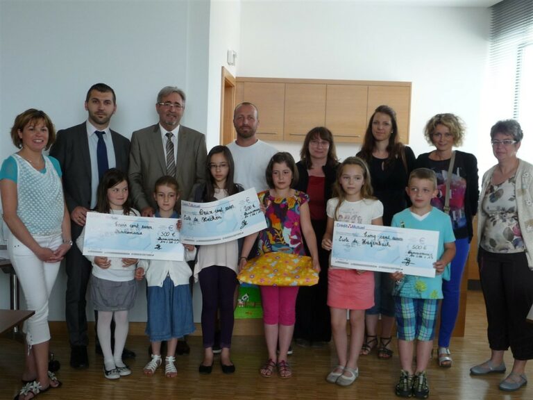 Récompenses du concours de dessin organisé par la Caisse de Crédit Mutuel