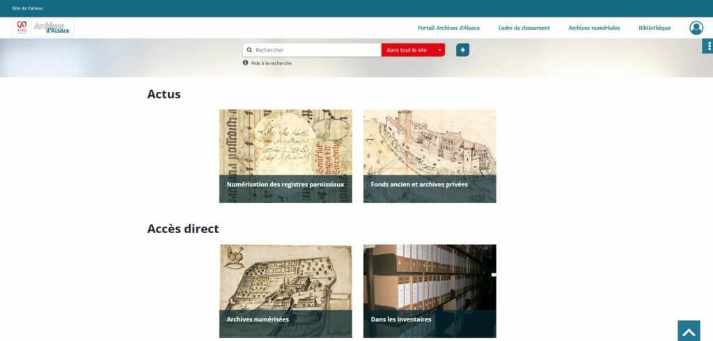 Accueil archives départementales
